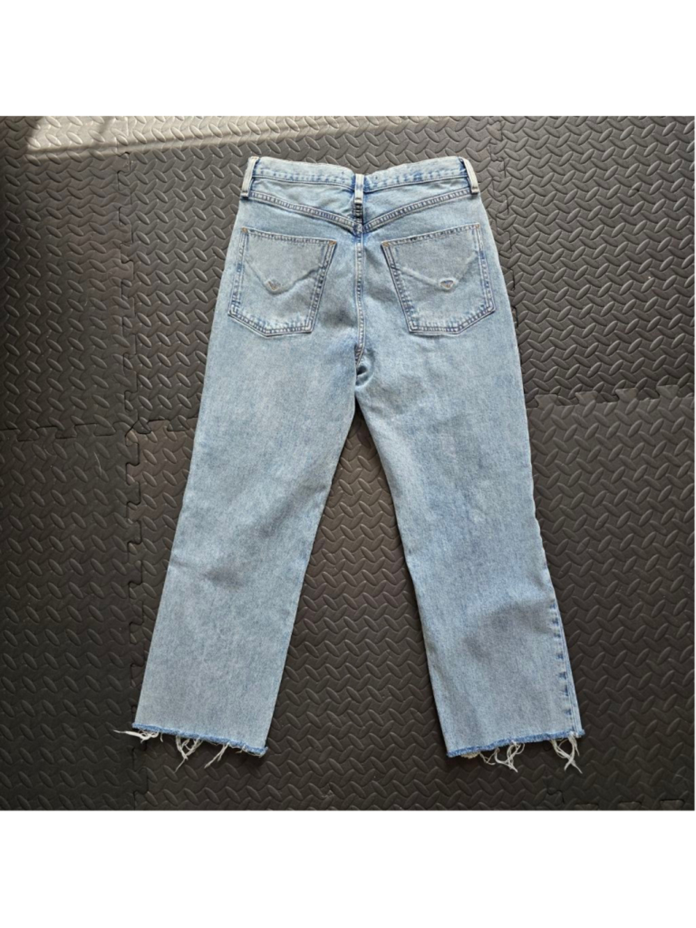 Women's Hudson Light Blue Distressed Straight Leg Jeans Size 27 - Picture 2 of 6